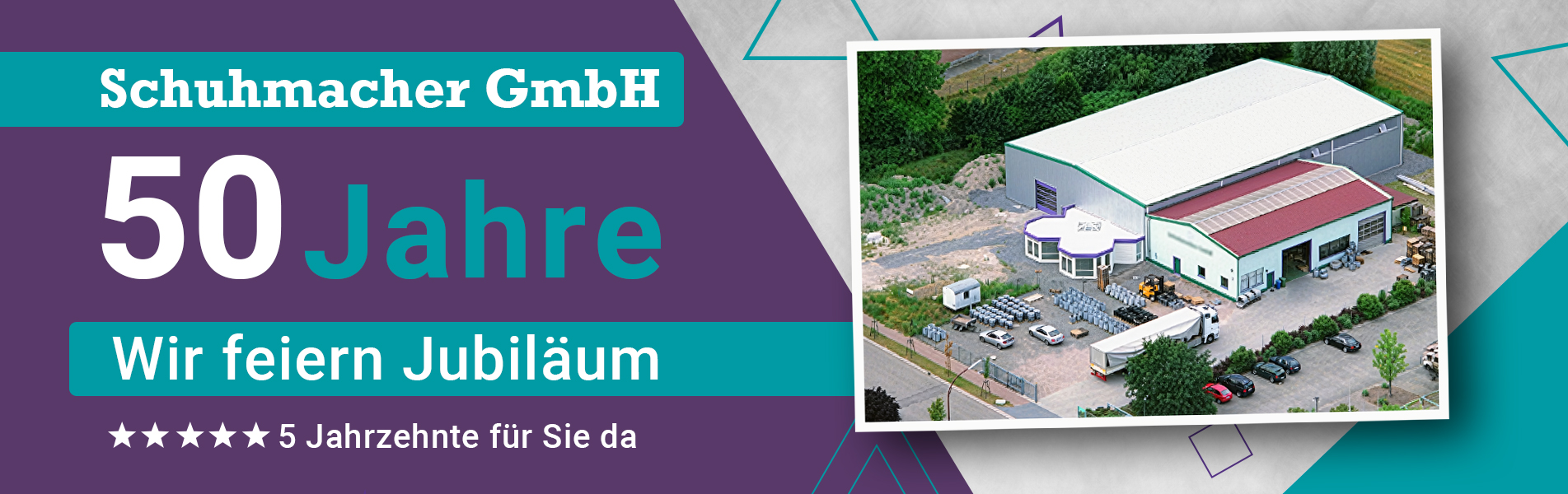 Banner 50 Jahre Schuhmacher GmbH